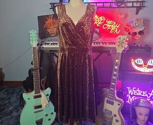 Grace Karin Leopard Print Midi Dress